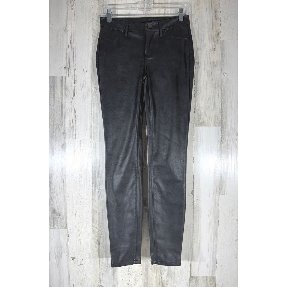 Blank NYC Skinny Pants‎ Size 26 Black Polyurethane Viscose Faux Leather READ